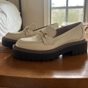 Sam Edelman Cream Platform Loafers